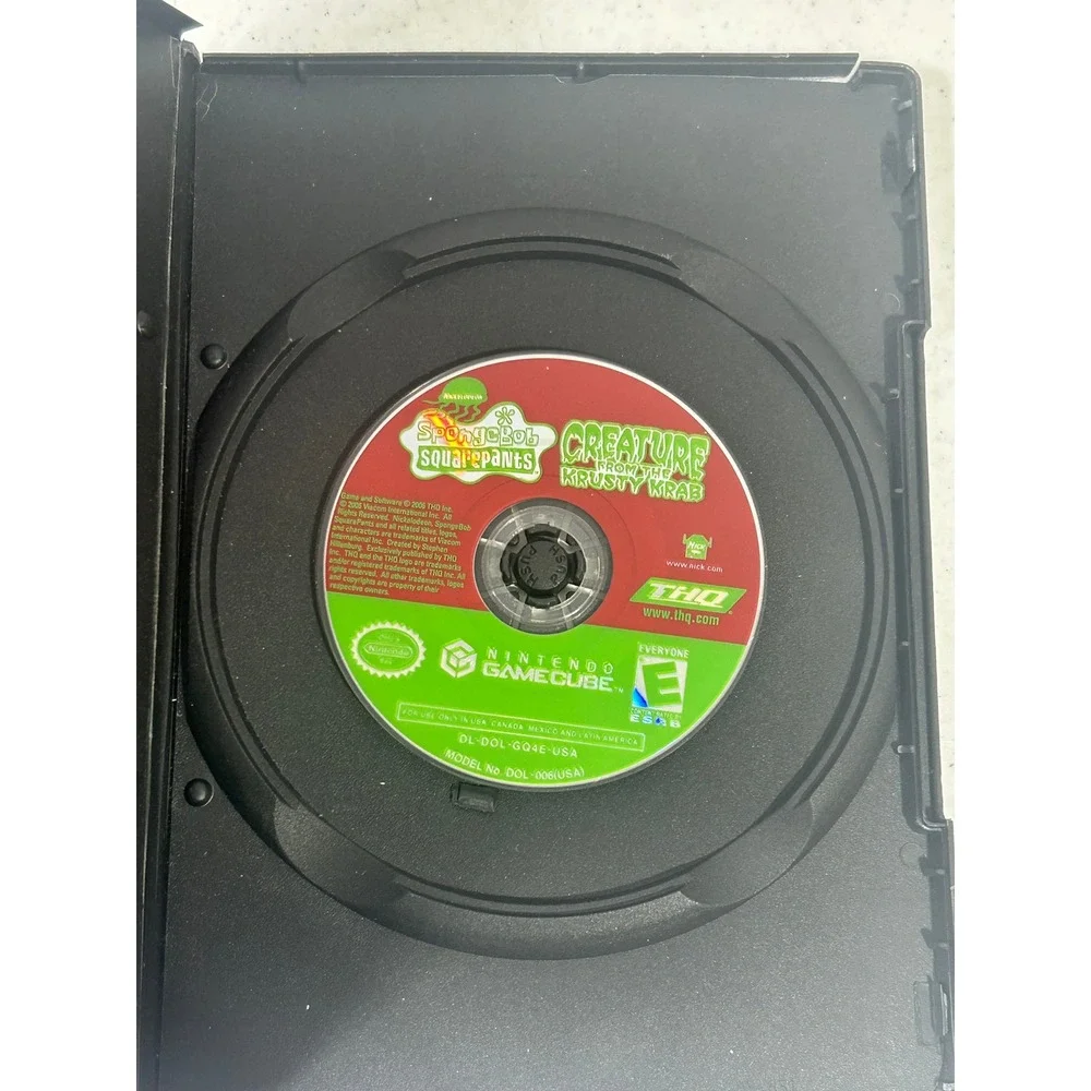 SpongeBob SquarePants Creature from the Krusty Krab Nintendo GameCube GC Game